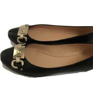 Kate Spade Women's Shoes 6B Black Leather Ballet Flat slip ons